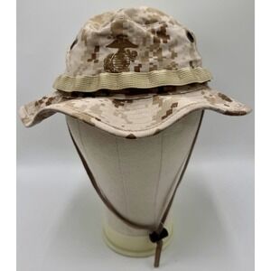 USMC Marine Corps MARPAT Desert Uniform Boonie Hat Cap Sun Field Cover. Sz. Med.